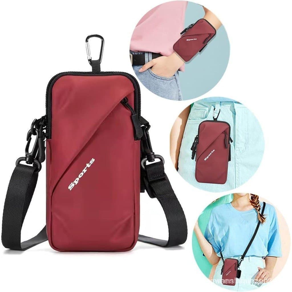 Suporte para Celular, Bolsa Pequena de Ombro Transversal com Braçadeira, Compatível com iPhone e Android, Ideal para Cor