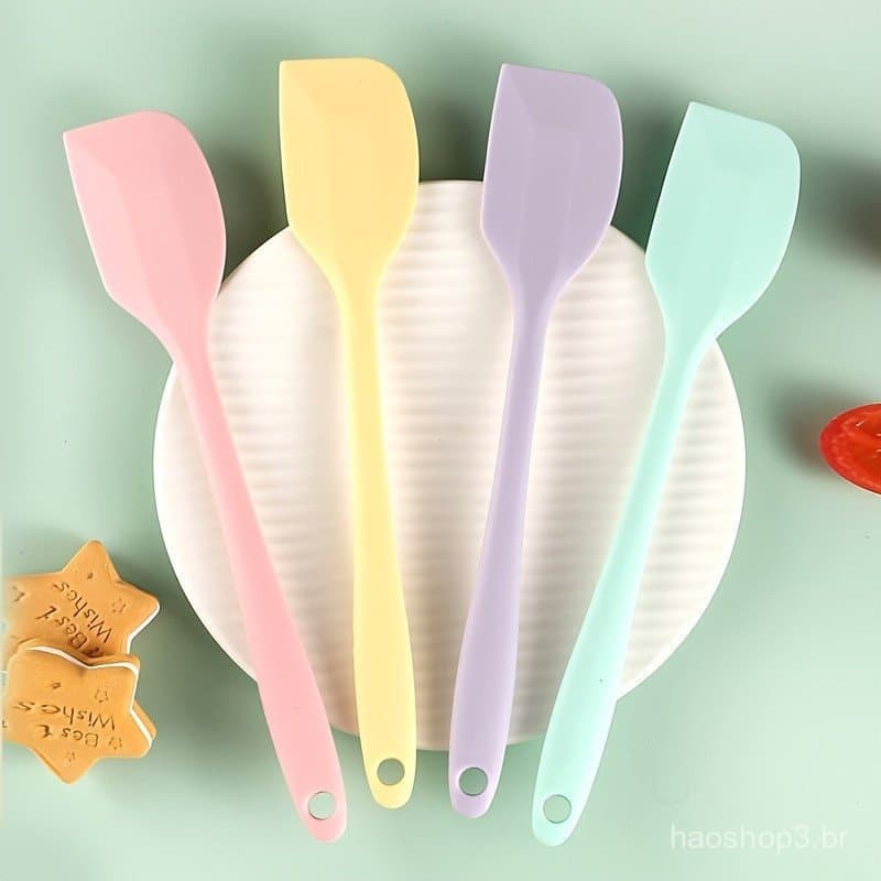 1 peça de ferramentas de cozimento de espátula de silicone de alta qualidade, espátula de silicone resistente ao calor,