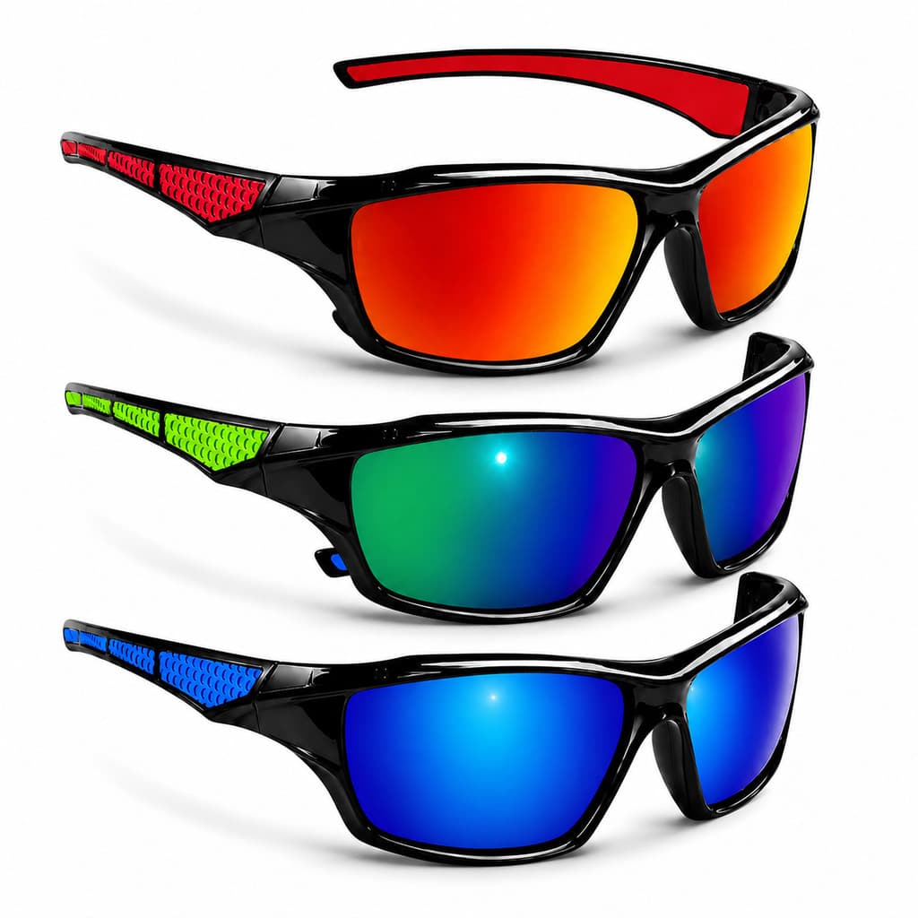 Kit 3 Óculos De Sol Uv400 Polarizados Para Pesca Bike