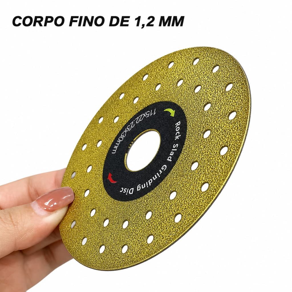 Disco De Corte Super Fino De 100/115mm De Diâmetro Para Telha Cerâmica De Vidro Porcelanato Mármore Diamante