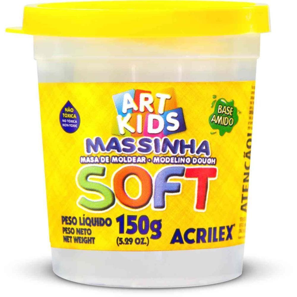 Massa para Modelar SOFT 150G.BRANCO Neve BS Amido