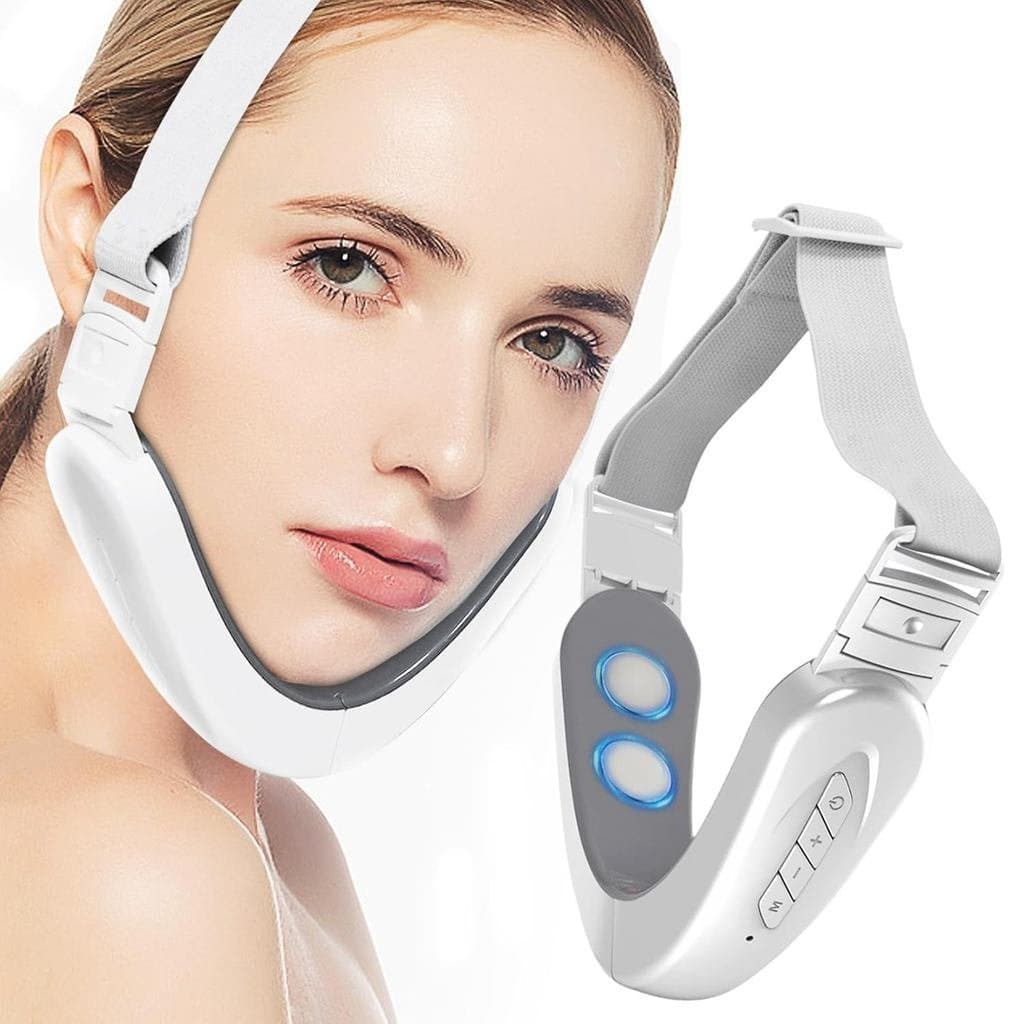 Massageador Facial para Mulheres para Redução de Queixo Duplo, 6 Modos e 12 Níveis de Intensidade, Dispositivo Elétrico