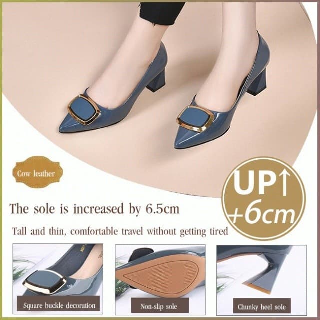 [Design Sofisticado] Sapatos Femininos Confortáveis de Salto Grosso Para Trabalho e Uso Diário/Sapatos Femininos/Salto G