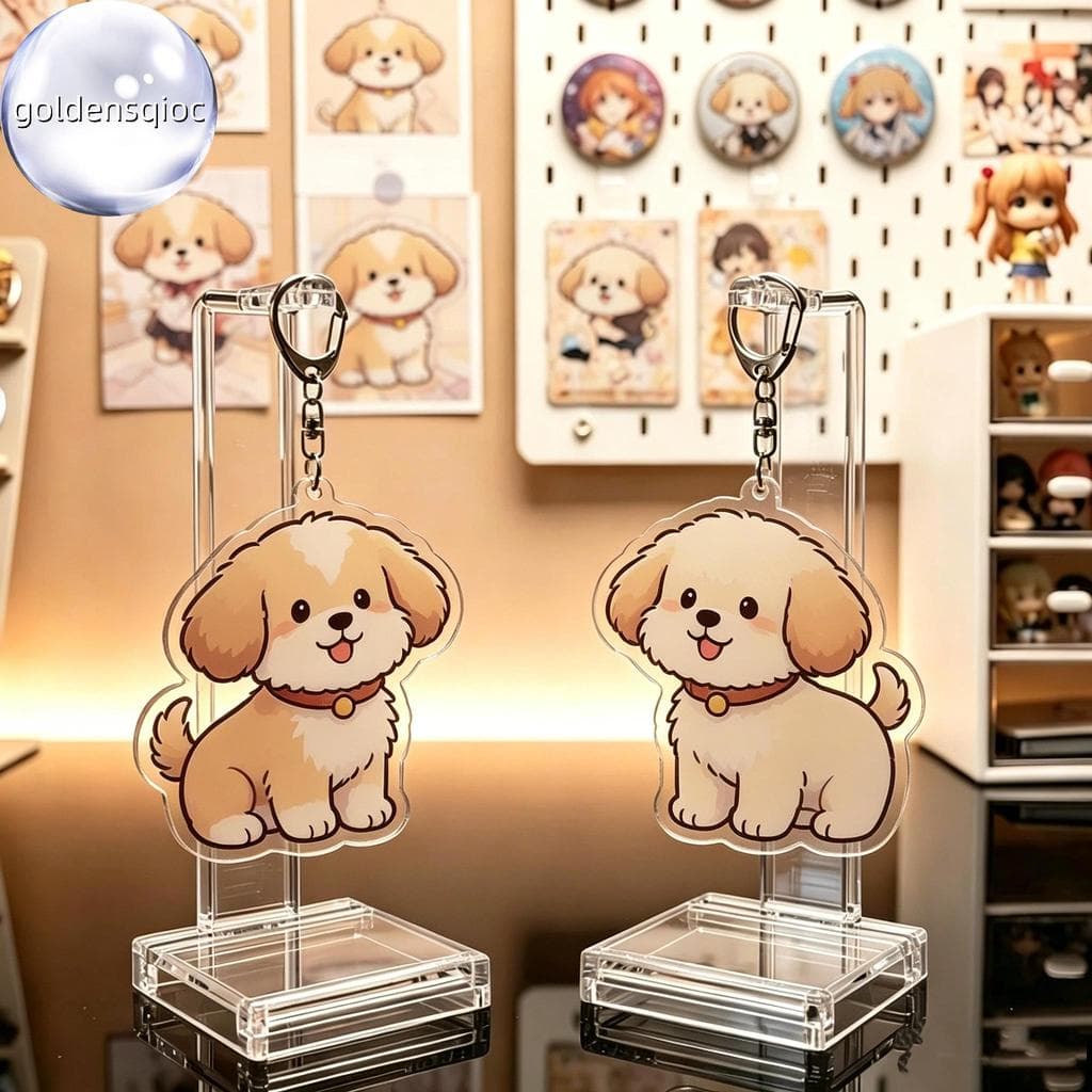 Ouro Acrílico Anime Merch Expositor Alto Claro Transparente 1/2/3 Pçs Ra Para Chaveiros Photocards Standees Mostrar EN