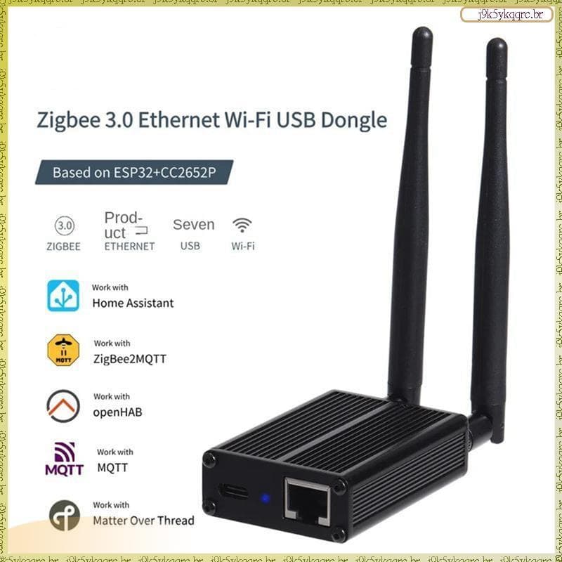 [Lan] ETH-52P Zigbee/Thread USB Dongle Zigbee3.0 Para WiFi Gateway Coordenador MQTT Home Assistant ZHA Openthread