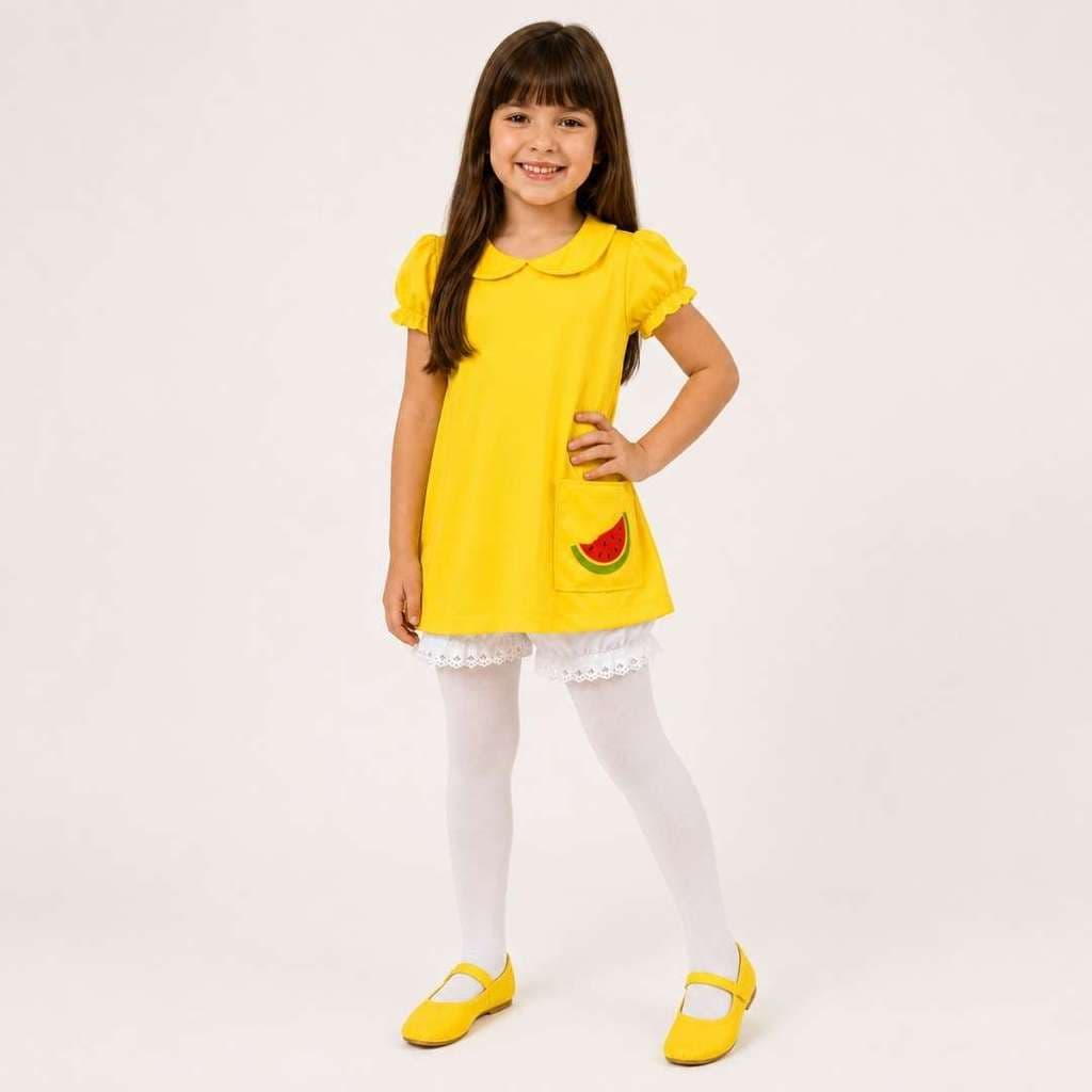 Fantasia Magali Short Camisa Meia Calça e Sapatilha