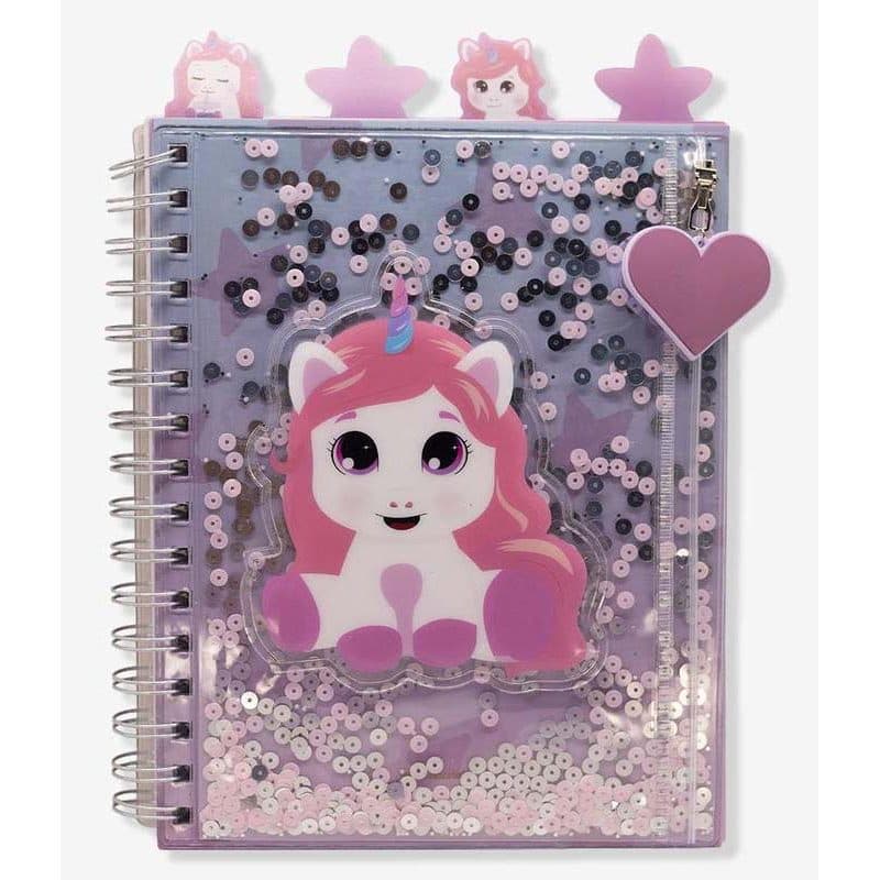 Caderno Pocket Fofo capa lantejoula Unicórnio licenciado