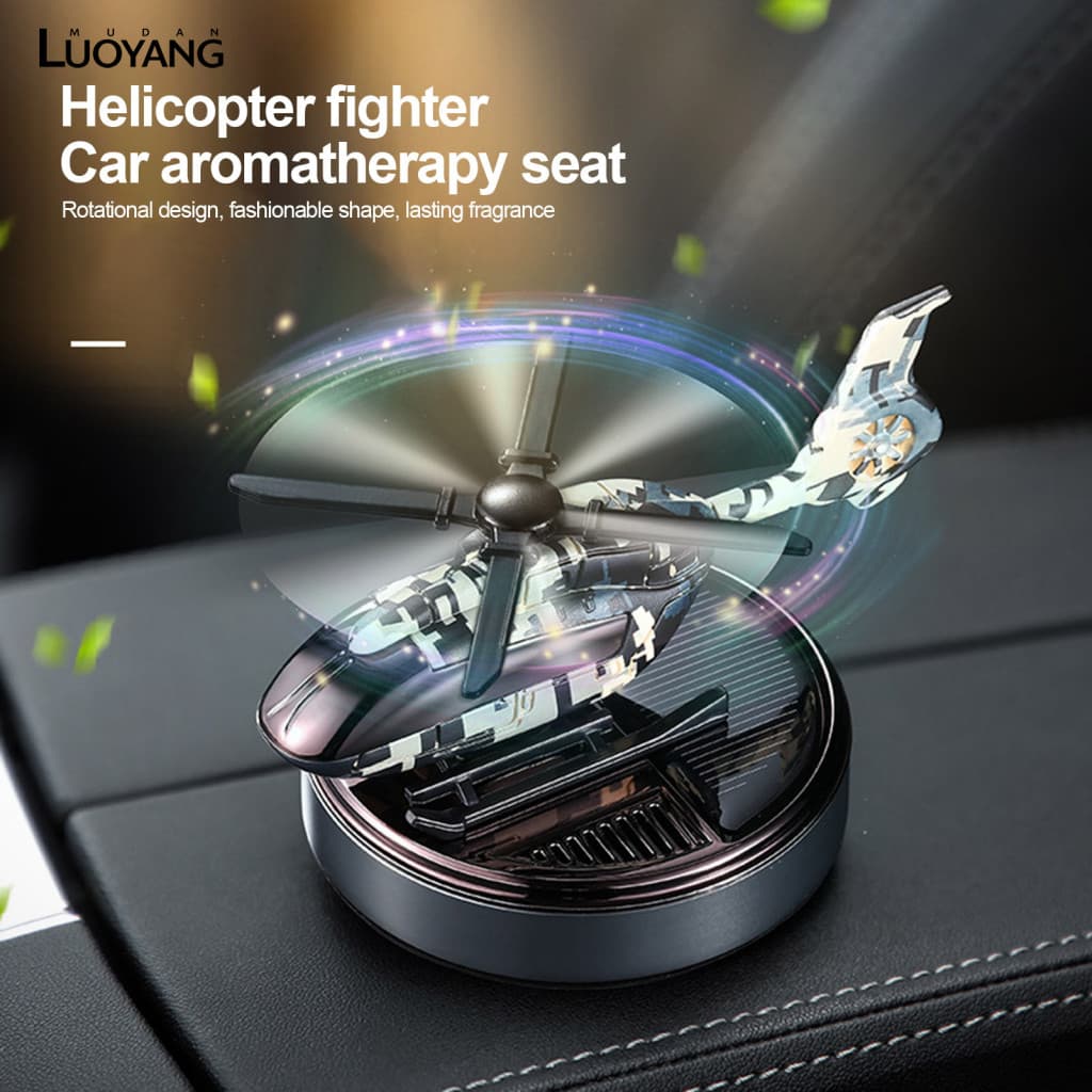 1 Conjunto De Ambientador Para Carro , Rotativo Solar , Aromaterapia Sólida , Formato De Helicóptero , Difusor De Fragrâ