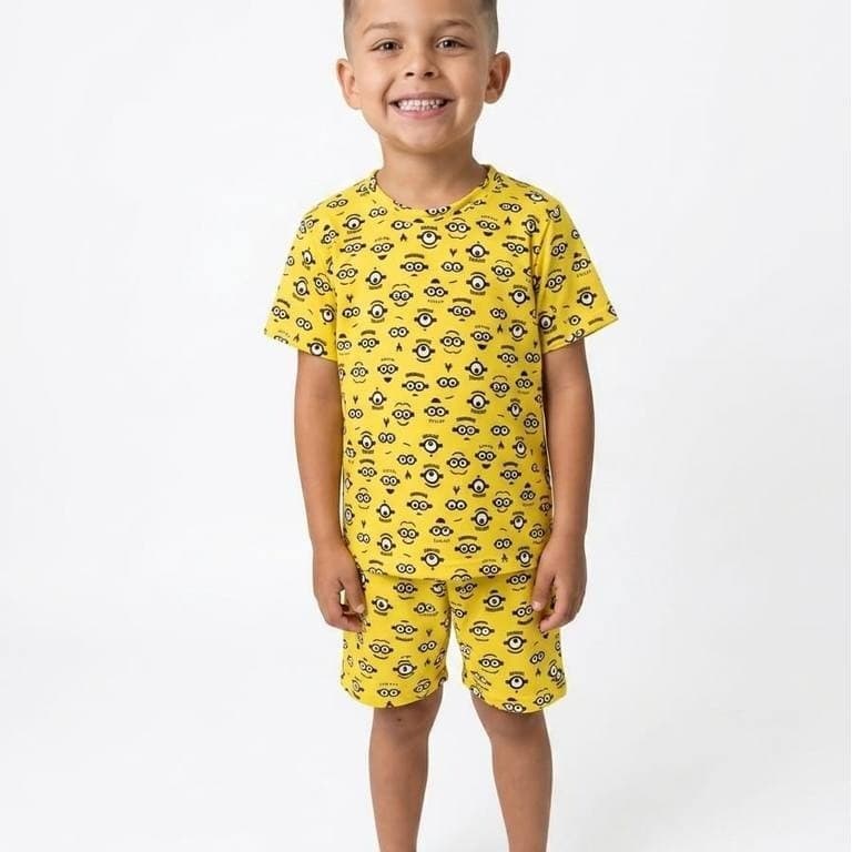 Pijama Infantil Camiseta Manga Curta + Bermuda Confortável 8 a 10 Anos