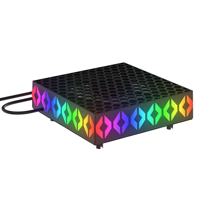 Adequado para x-box série x Host controle de temperatura ventilador de refrigeração com luz RGB fone de ouvido pendurado