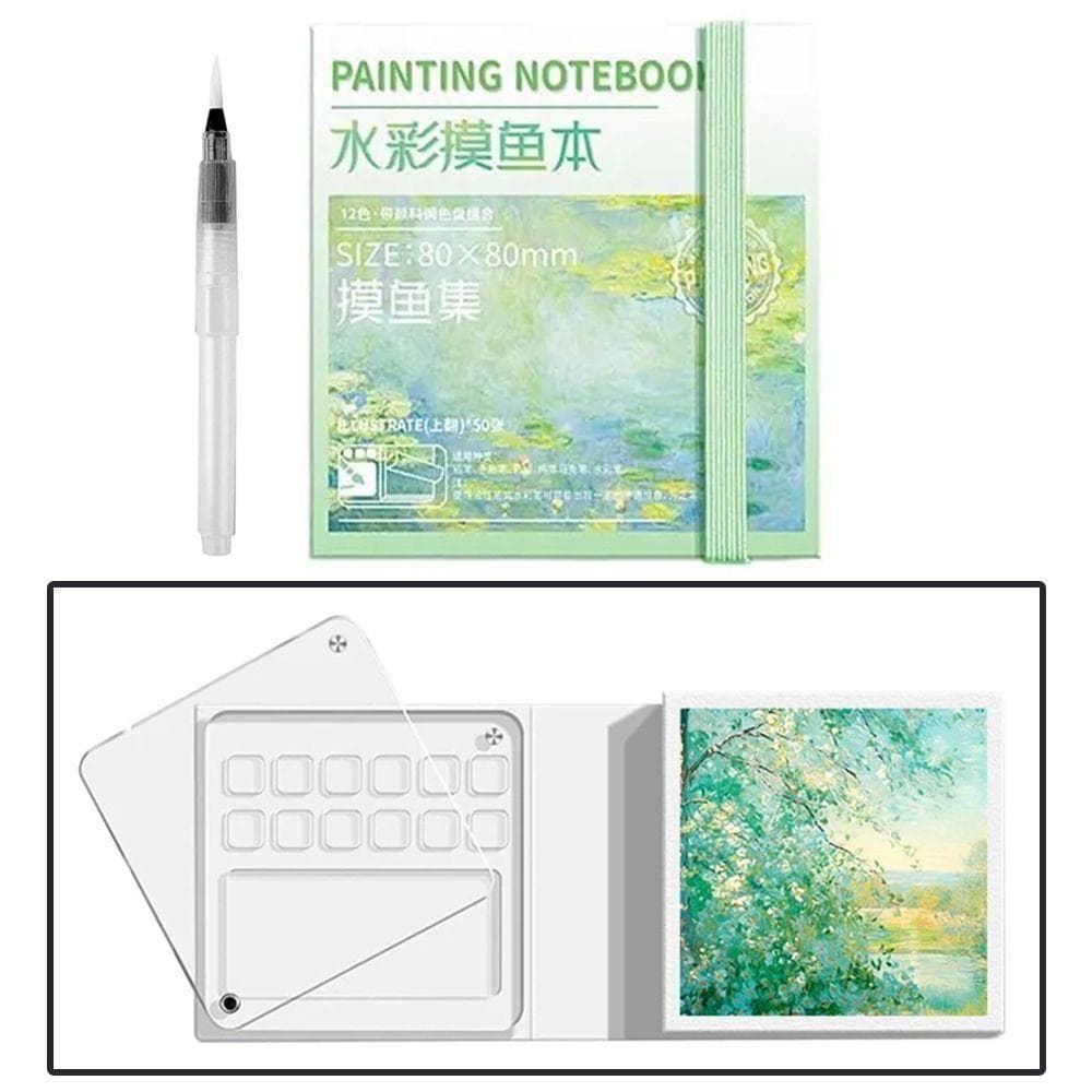 Conjunto De Paleta De Pintura Em Aquarela , Caixa De Pigmento De Tinta Acrílica 8/12 Grades , Mini Kit De Bandeja De Via