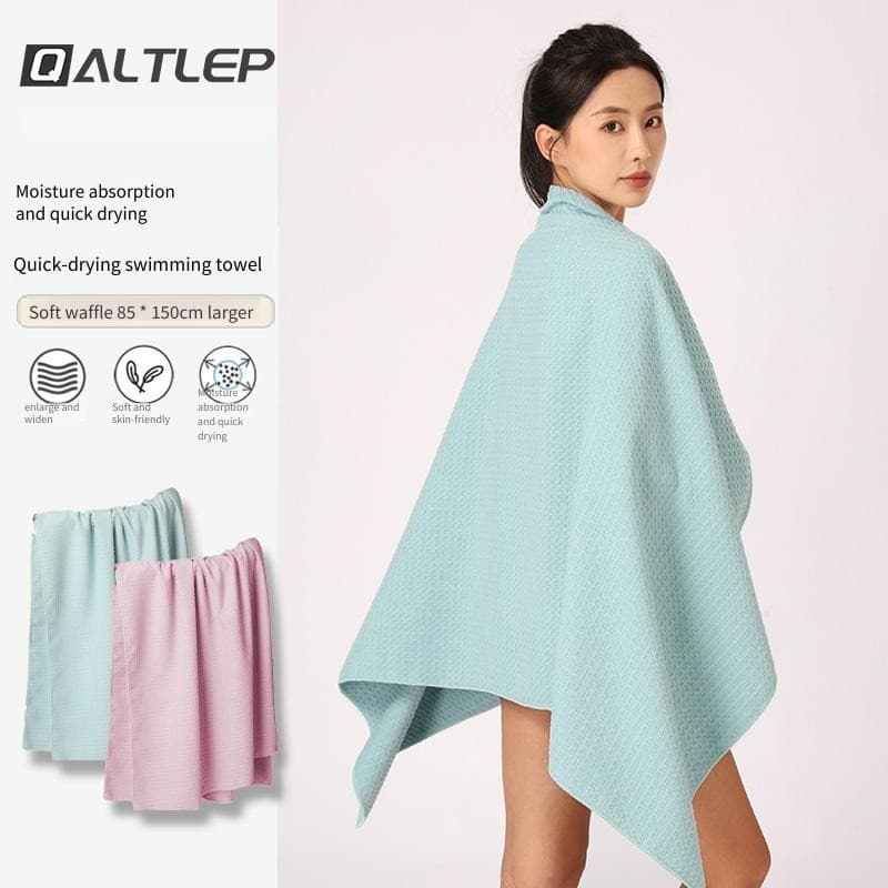 Toalha de banho de secagem rápida, toalha de praia portátil, pode usar, toalha de manto, absorve água, toalha de banho d