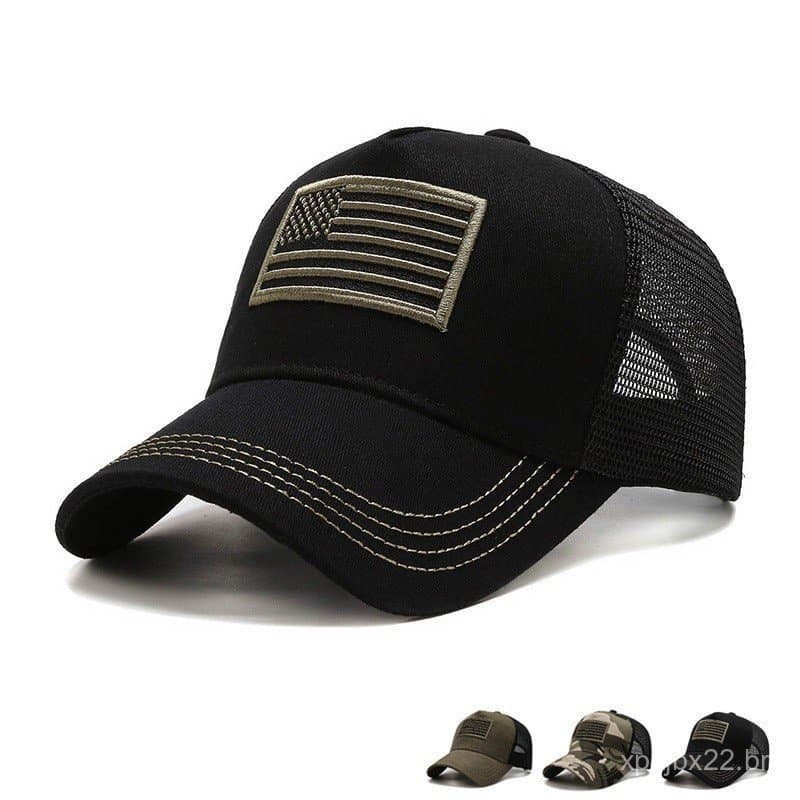 Novo Boné de Beisebol Unissex em Malha para Homens e Mulheres, Boné Estilo Dad Hat com Bandeira dos EUA, Bonés Hip Hop p