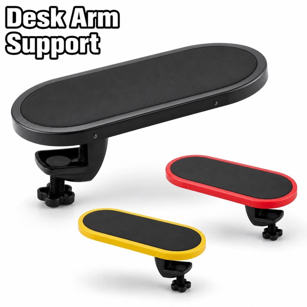 1PC Mesa Rotativa Braço Resto Almofada Braçadeira No Suporte Para Configuração De Trabalho Em Casa Escritório