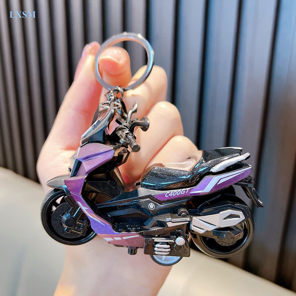 Chaveiro De Motocicleta Funky-Pingente De Modelo De Carro De Brinquedo Com Pedal Criativo , Plástico Durável , Acabament