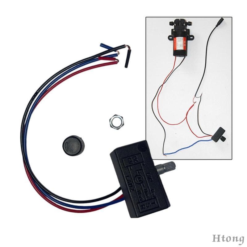 [Htong] Botão De Controle De Velocidade Do Motor 12V DC Regulador À Prova D'água Para Ventilador Aquecedor Bomba E Ajust