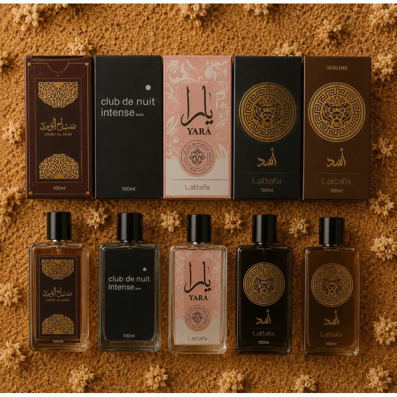 KIT 5 Perfumes Árabes Alta Fixação 100ml