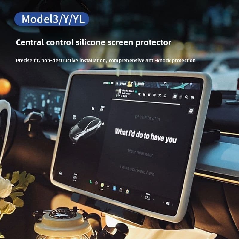 Tesla Huan nova versão Model3/Y/YL tela de controle Central caso protetor tela Silicone caso protetor Ya acessórios