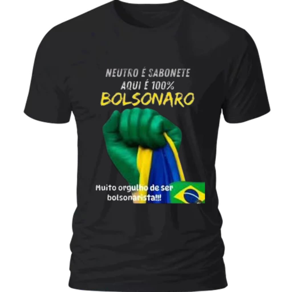 Camiseta Bolsonaro Estampa 100% Bolsonaro Ogulho De Ser Bolsonarista Unissex 100% Algodão Envio Rápido