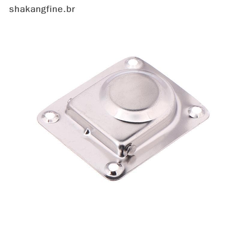 SHBR 1Pc 65x56MM Aço Inoxidável Quadrado Pull-ring Springloaded Barco De Hatch Flush Mount Hardware Gabinete Recesso Ané