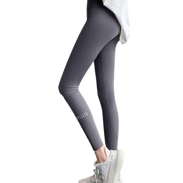 Calças de tubarão femininas de cintura alta, leggings escovadas quentes podem usar fora da barriga, calças de ioga para