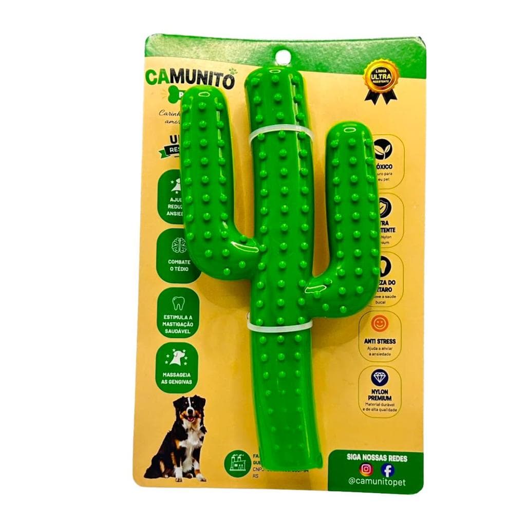 Mordedor Cactus Grande Ultra Resistente Nylon Premium Pet