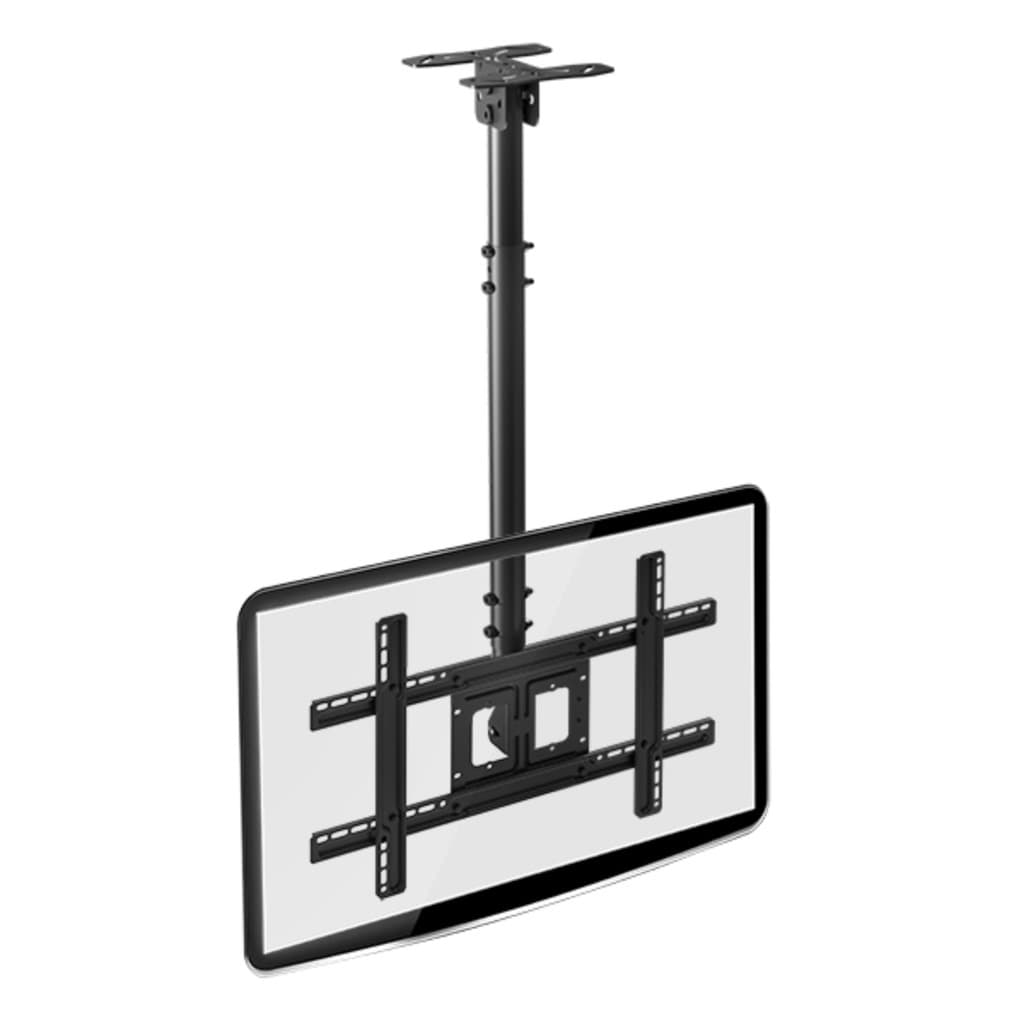 Suporte de Teto Para TV até 75" Ajuste Altura Inclinação ELG A05V6 Black Gira 330 Suporta até 68kg