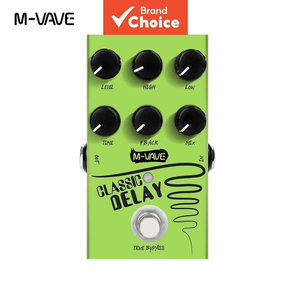 Pedal De Efeitos De Guitarra M-VAVE Classic Delay-Tempo De Atraso Analógico De 600 Ms , True Bypass , Elétrica/Baixo ​