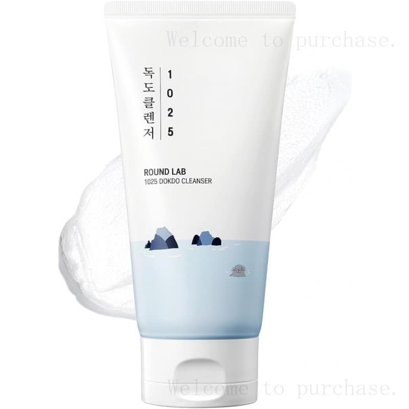 ROUND LAB 1025 Dokdo Cleanser 150ml, Limpador Facial de Baixo pH para Pele Sensível, Bolhas Ricas e Suaves para Limpeza
