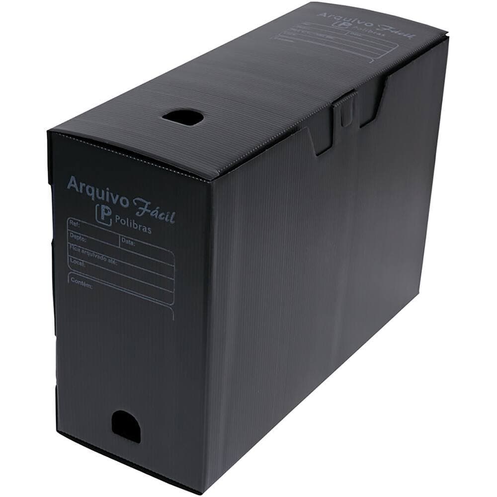 Arquivo morto novaonda 250mmx130mmx350mm Preto Polibrás 5 UN