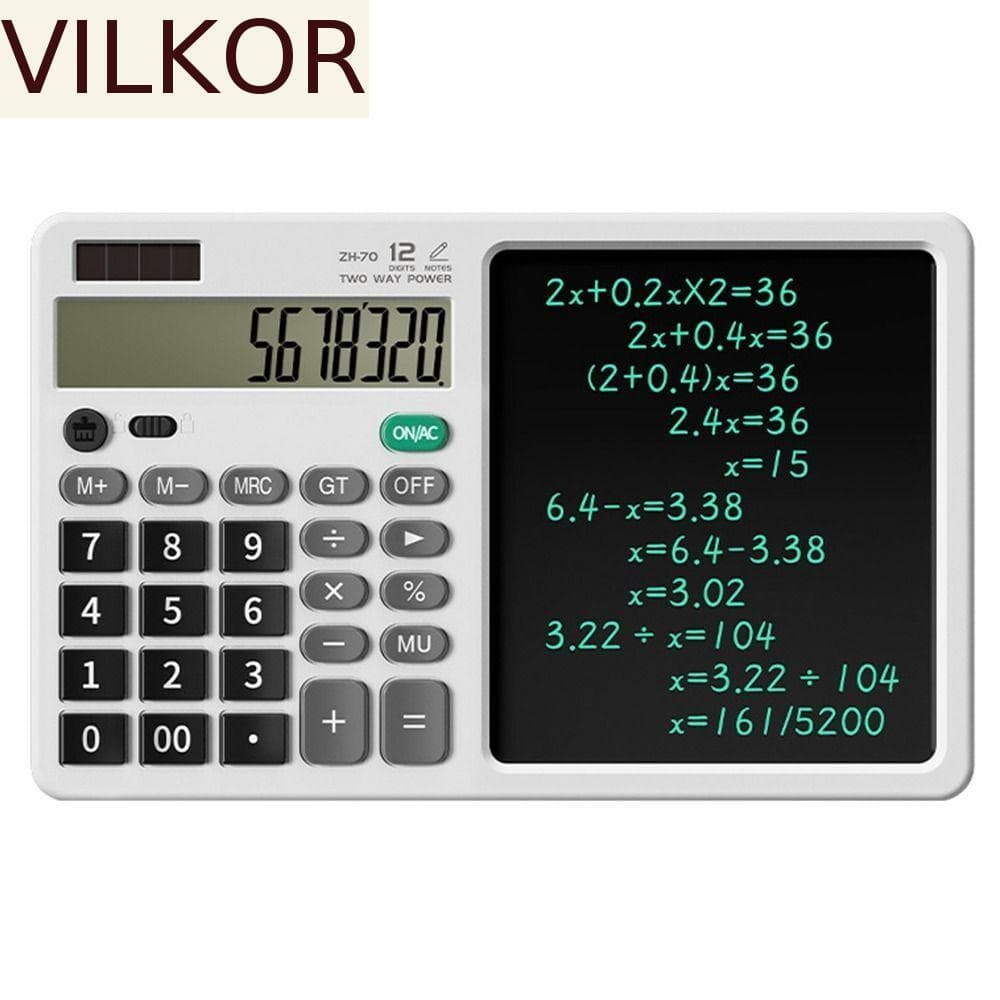Calculadoras De Função VILKOR Com Tablet , Calculadora Científica Apagável 2 Em 1 , Prática