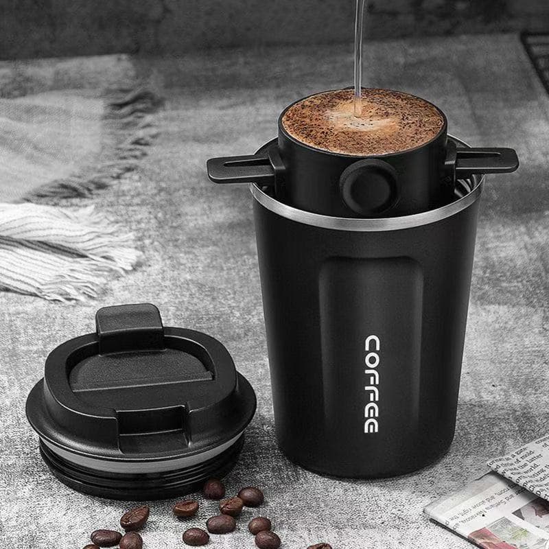 Mini Filtro de Café Reutilizável em Aço Inox 304 com Suporte em Plástico PP