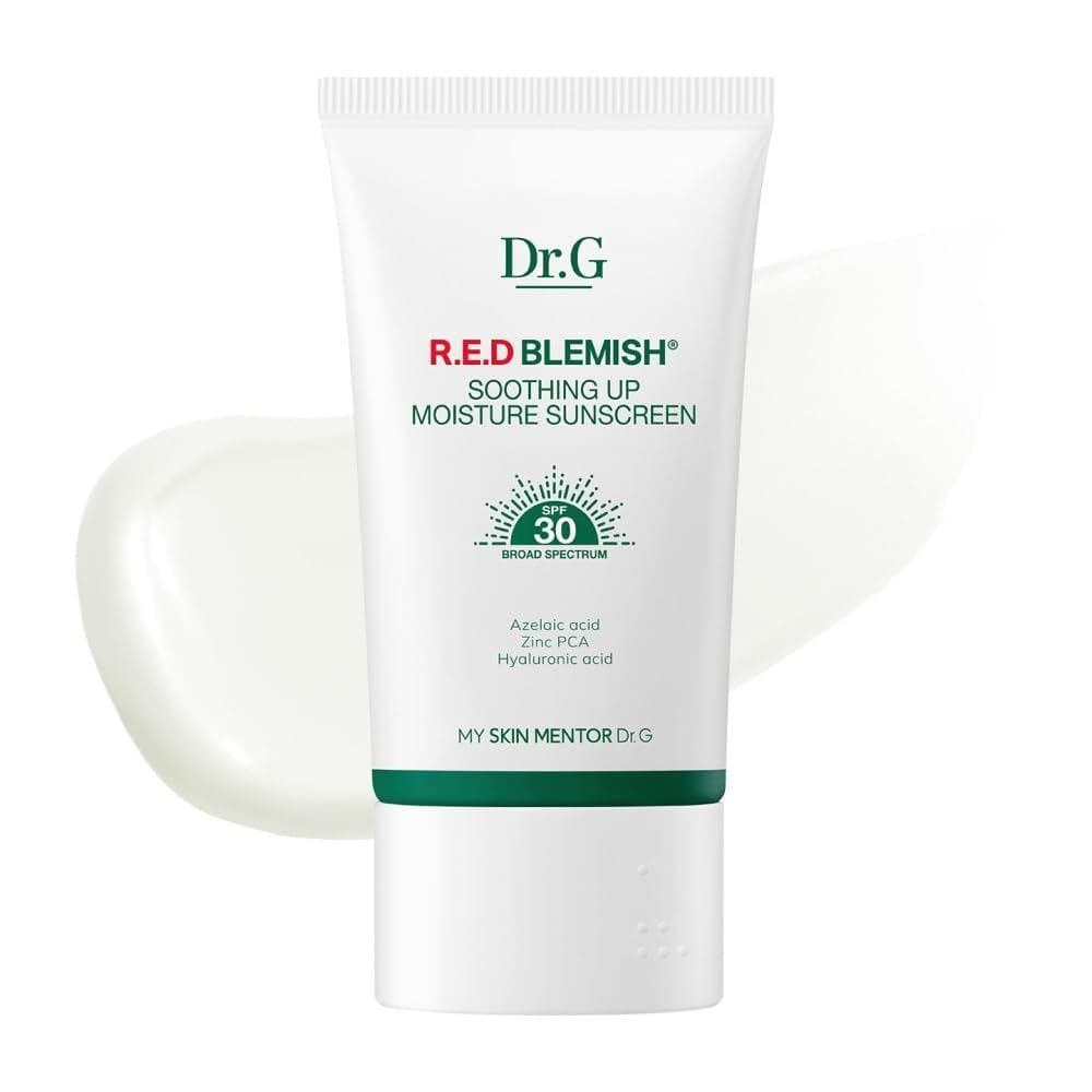 Protetor Solar Hidratante Dr. G R.E.D., adequado para alívio da acne - Protetor solar coreano, sem resíduos brancos - Pr
