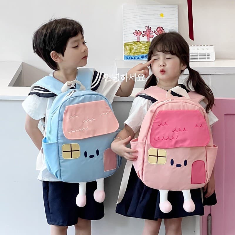 Nova mochila de jardim de infância elegante e simples para meninos e meninas, moderna e versátil, mochila casual e estil