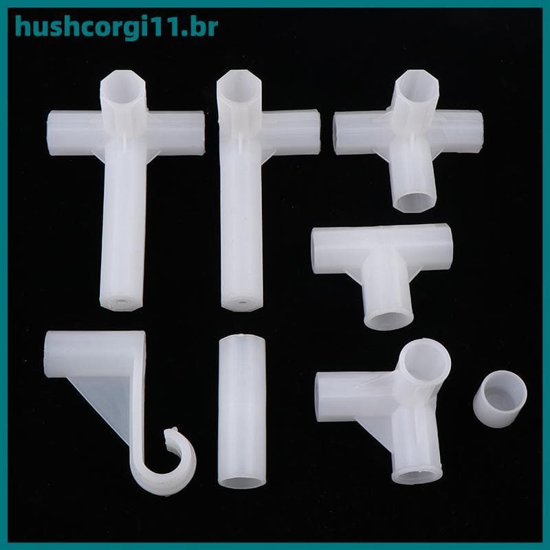 HUSH 2pcs ID13mm 4/5 Vias Adaptador De Junta De Tubo Prateleira Guarda-Roupa Planta Suporte Conector BR