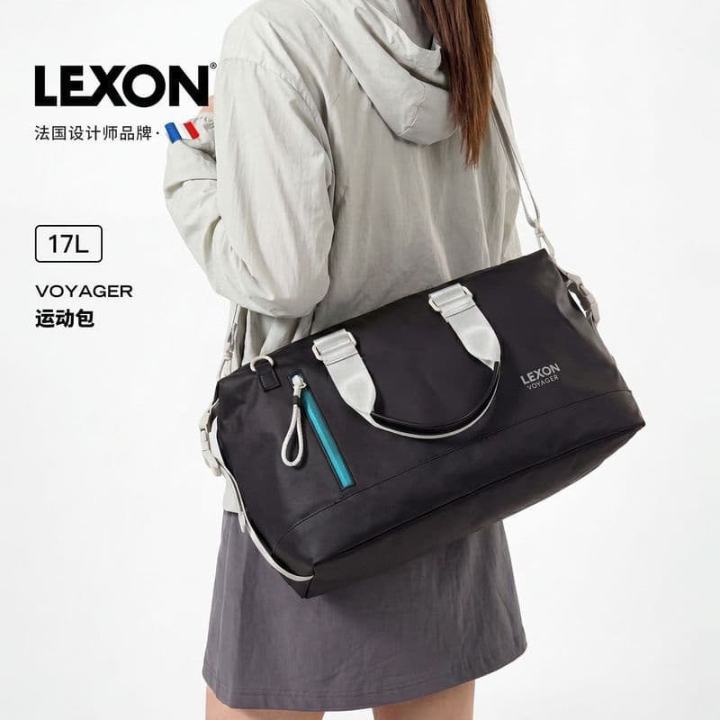 LEXON Bolsa de ginástica masculina, bolsa esportiva para treinamento, mochila de mão, curta distância, viagem de negócio