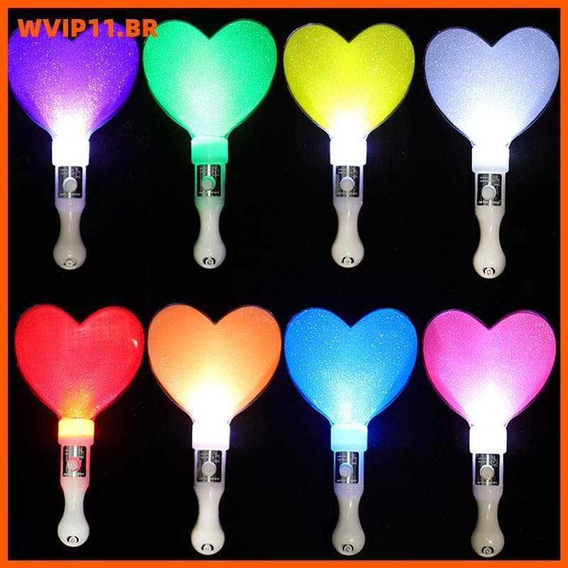 WVIP LED Glow Stick Coração Estrela Concerto Torcendo Tubo Bastão De Luz (1Pc) BR