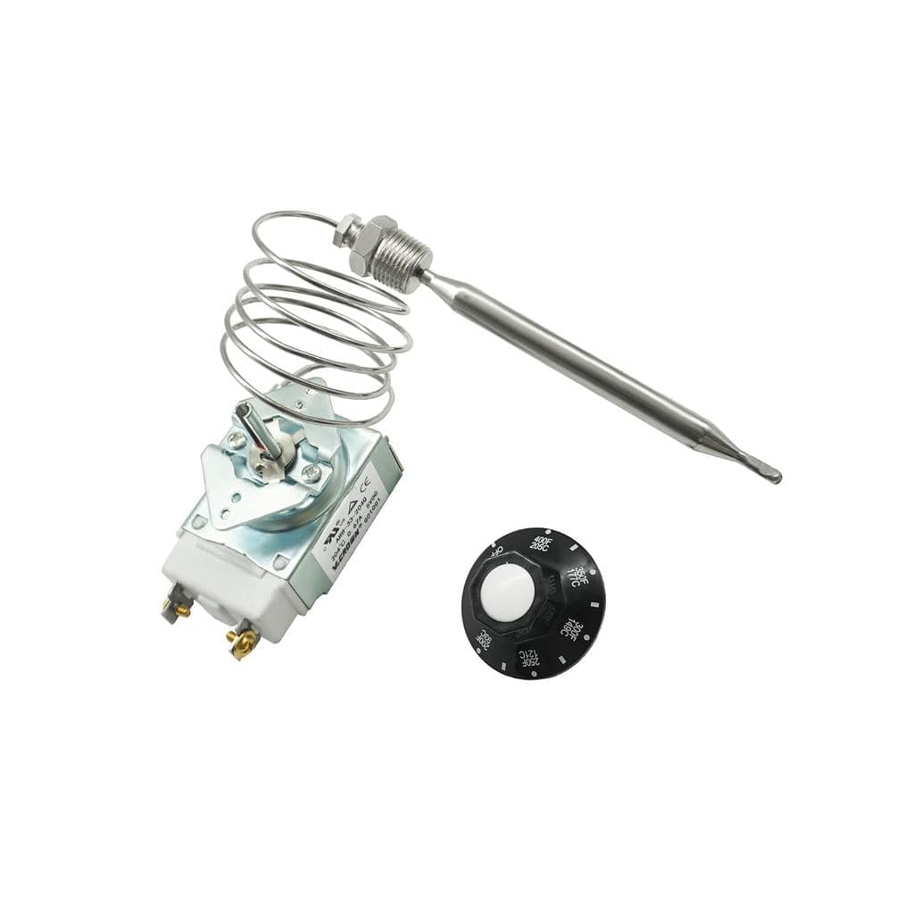 Termostato RX-2-24 para Fritadeira (com Botão), Conexão de Rosca Macho de 3/8", Substituição para Robertshaw 5300-402, T