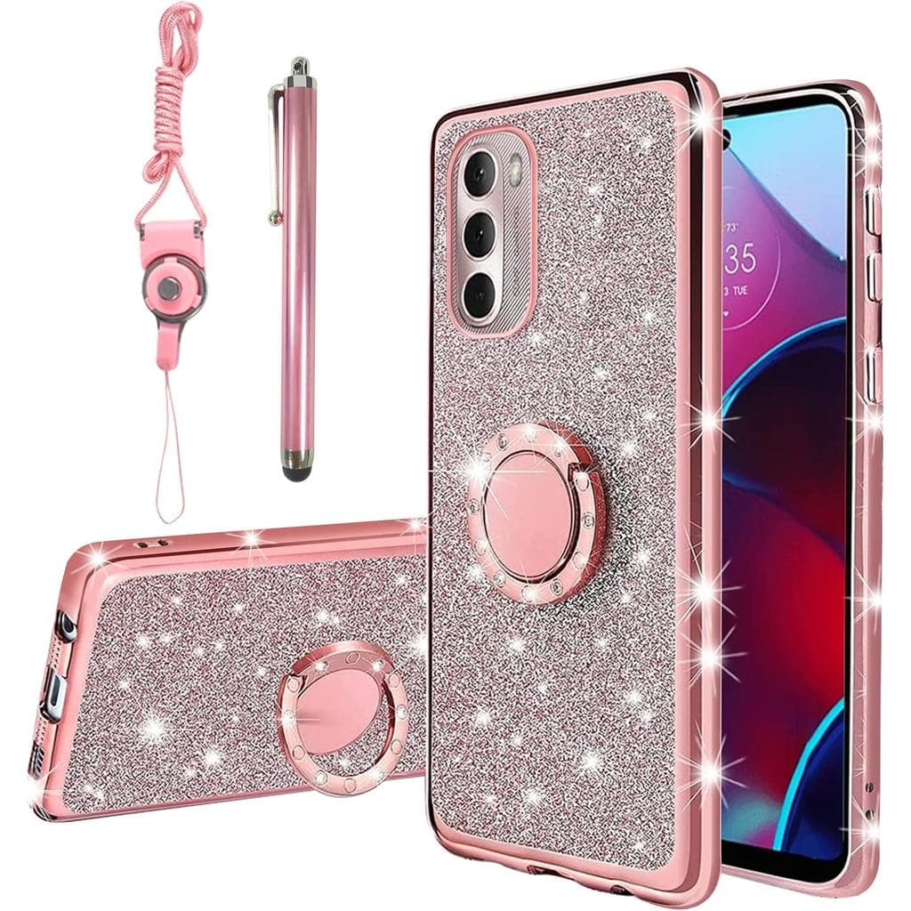 Capa para Moto G Stylus 2022, Capa G Stylus 4G para Mulheres, Brilhante com Cristais, TPU Macio e Transparente, Capa Pro