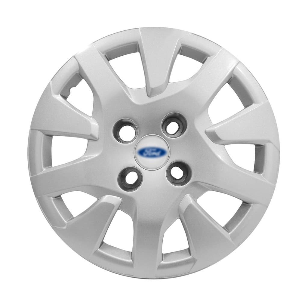 Calota Aro 14 Ford Ka Hatch Sedan 2019/2020 Prata Emblema Resinado