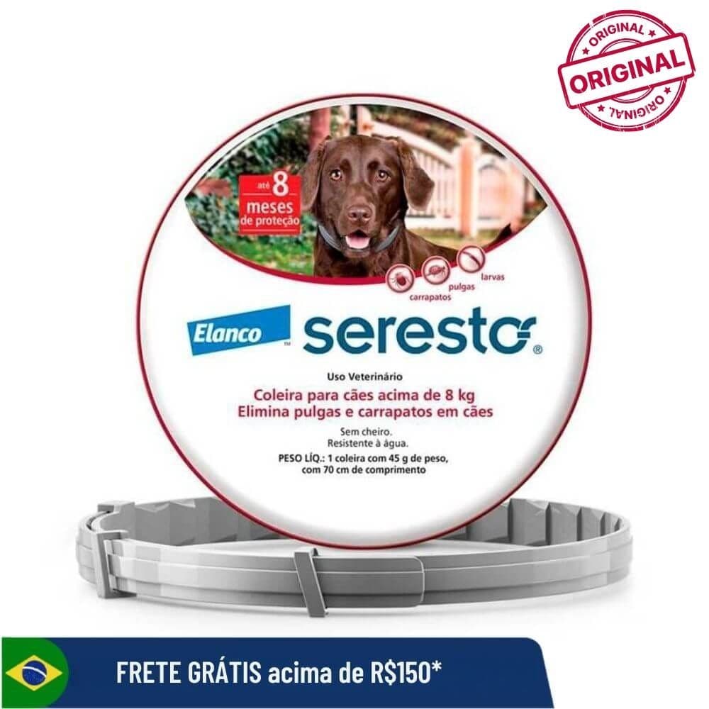 Coleira Seresto acima de 8 Kg Antipulgas e Carrapatos
