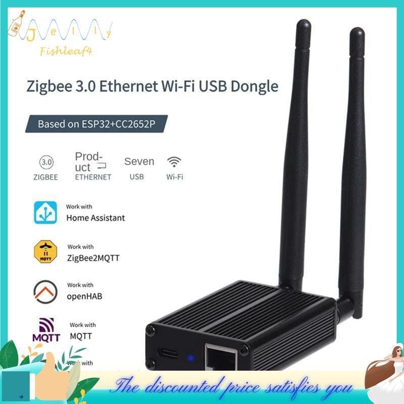 Jellyfisheth-52P Zigbee/Thread USB Dongle Zigbee3.0 Para ETH WiFi Gateway Coordenador MQTT Home Assistant ZHA Openthread
