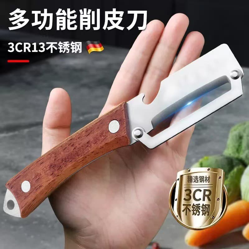 Nova faca de aço inoxidável para descascar cana-de-açúcar, faca para abacaxi, descascador de frutas, descascador especia