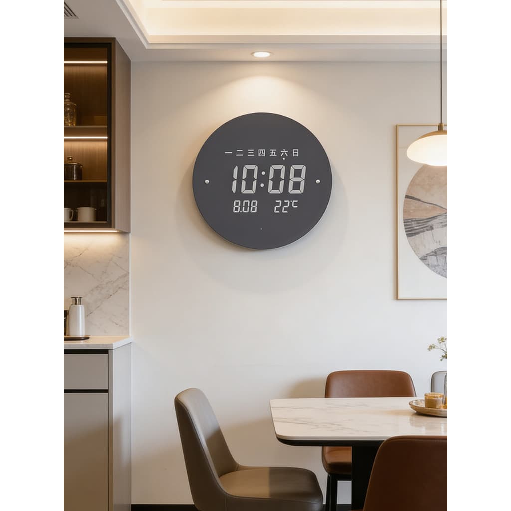 Relógio de parede de carregamento doméstico LED eletrônico Display Digital relógio sala estar relógio parede mudo 2026 n