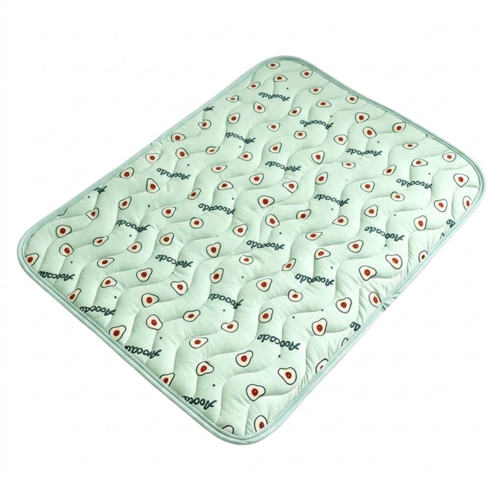 Tapete Refrescante Para Animais De Estimação-Cama De Verão De Seda Gelada Cães Com Fundo Antiderrapante