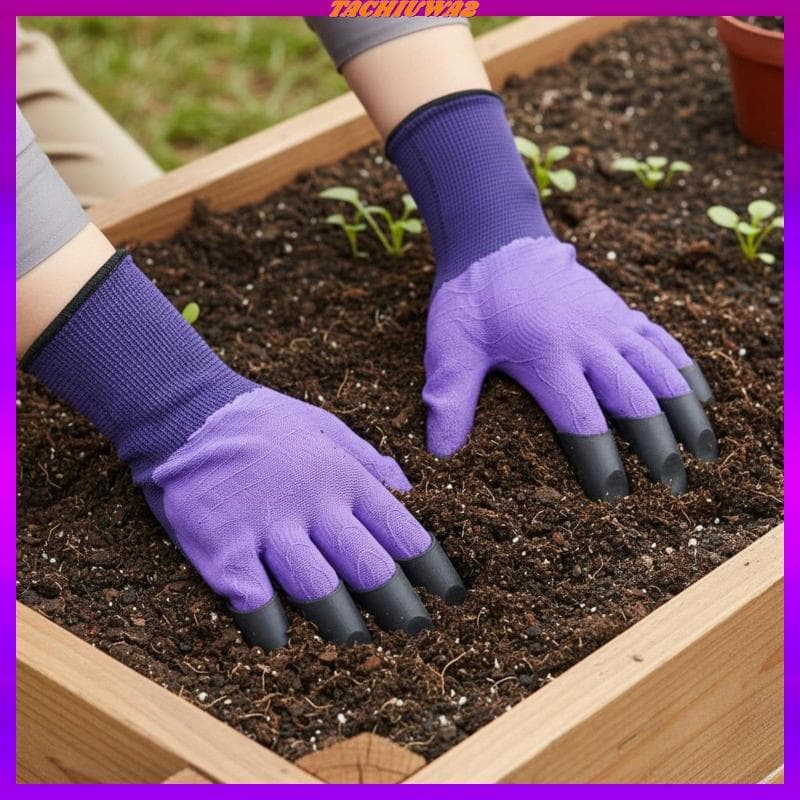 [Tachiuwa2] Luvas De Jardinagem Com Garras Jardim Antiderrapantes Equipamento De Segurança Resistente Ao Desgaste Para J