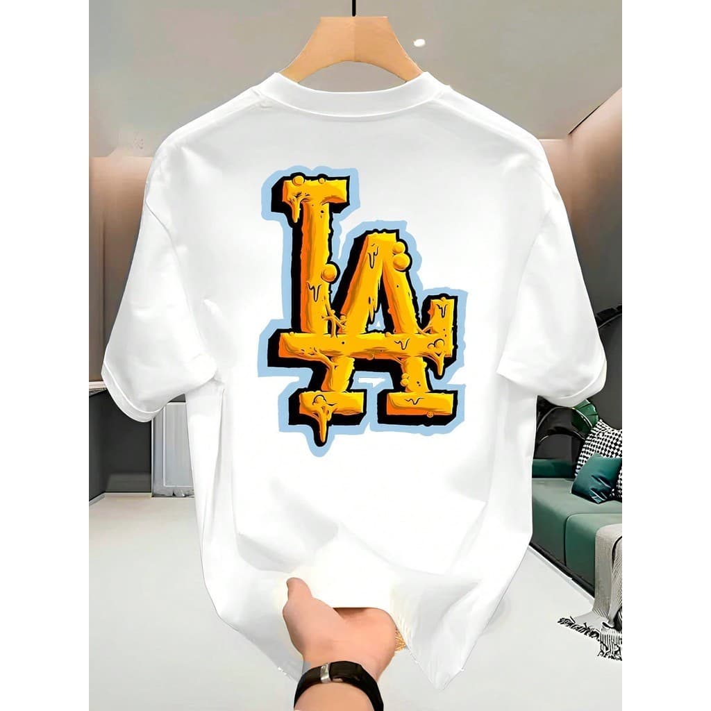 Camiseta Streetwear Unissex 100% Algodão Fio 30.1Confortável Estampada Los Angeles Camisa FC Premium