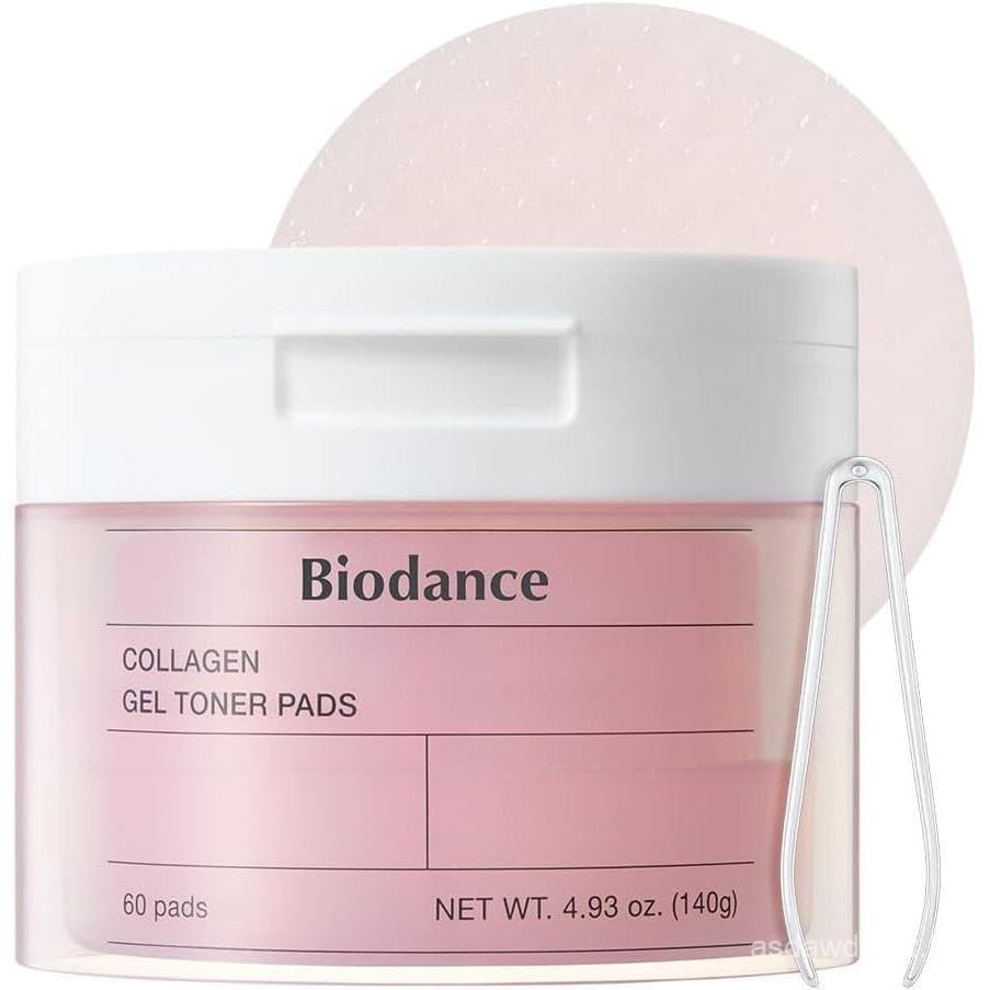 BiodanceCollagenGelTonerPads, Redutor de Poros para o Rosto, Melhora a Elasticidade, Almofadas Tonificantes para Pele Se
