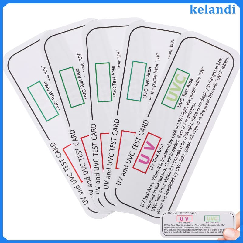 📎 5Pcs Cartão UV UV para Identificação e Calibração UVA