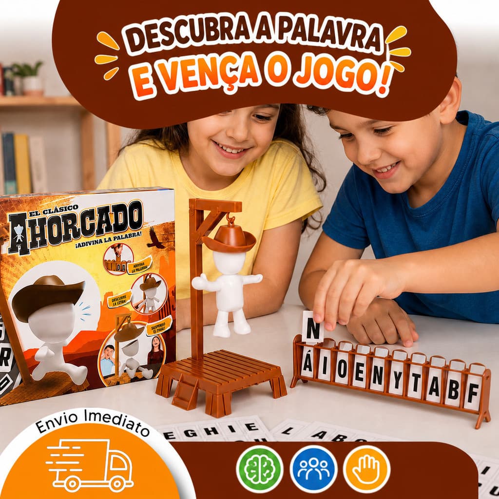 Jogo Infantil da Forca Educativo Interativo Alfabeto Boneco Magnético